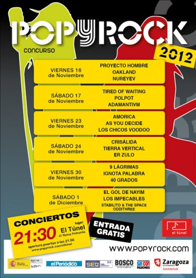 conciertos concurso pop y rock el tunel